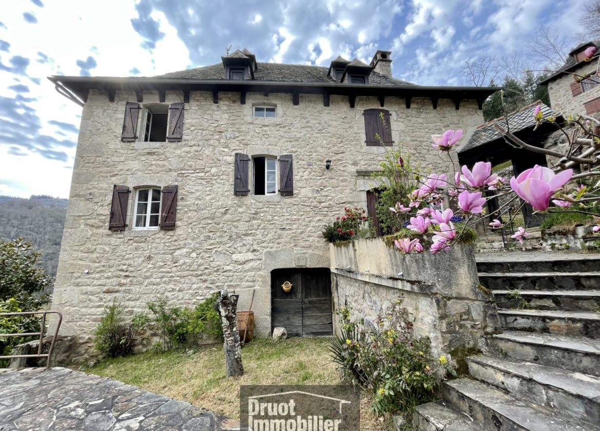 Maison en pierre avec vue dégagée