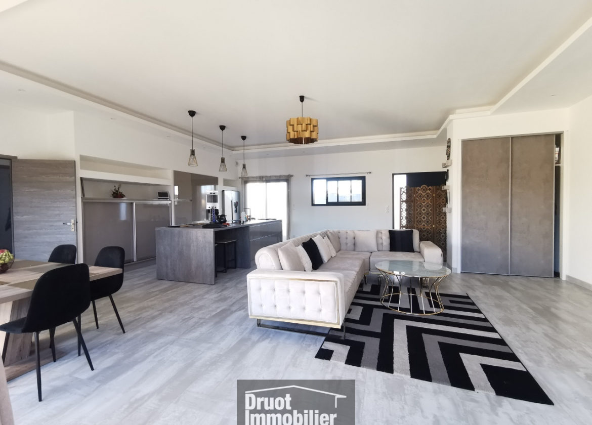 Maison de plain-pied , double garage et terrain