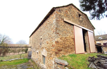 Grange en pierres avec terrain